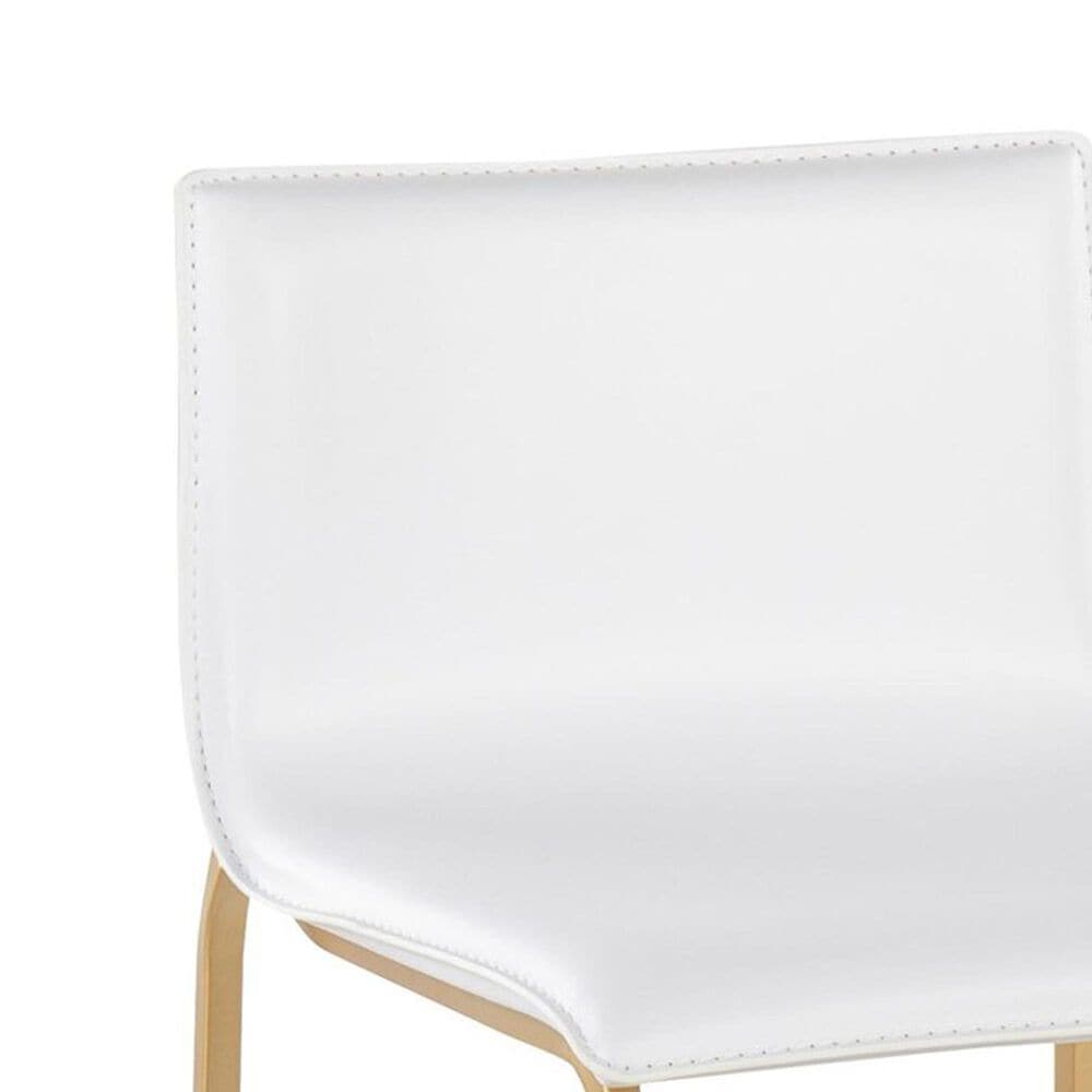 Lumisource Mara Barstool with White Cushion in Gold &#40;Set of 2&#41;, , large