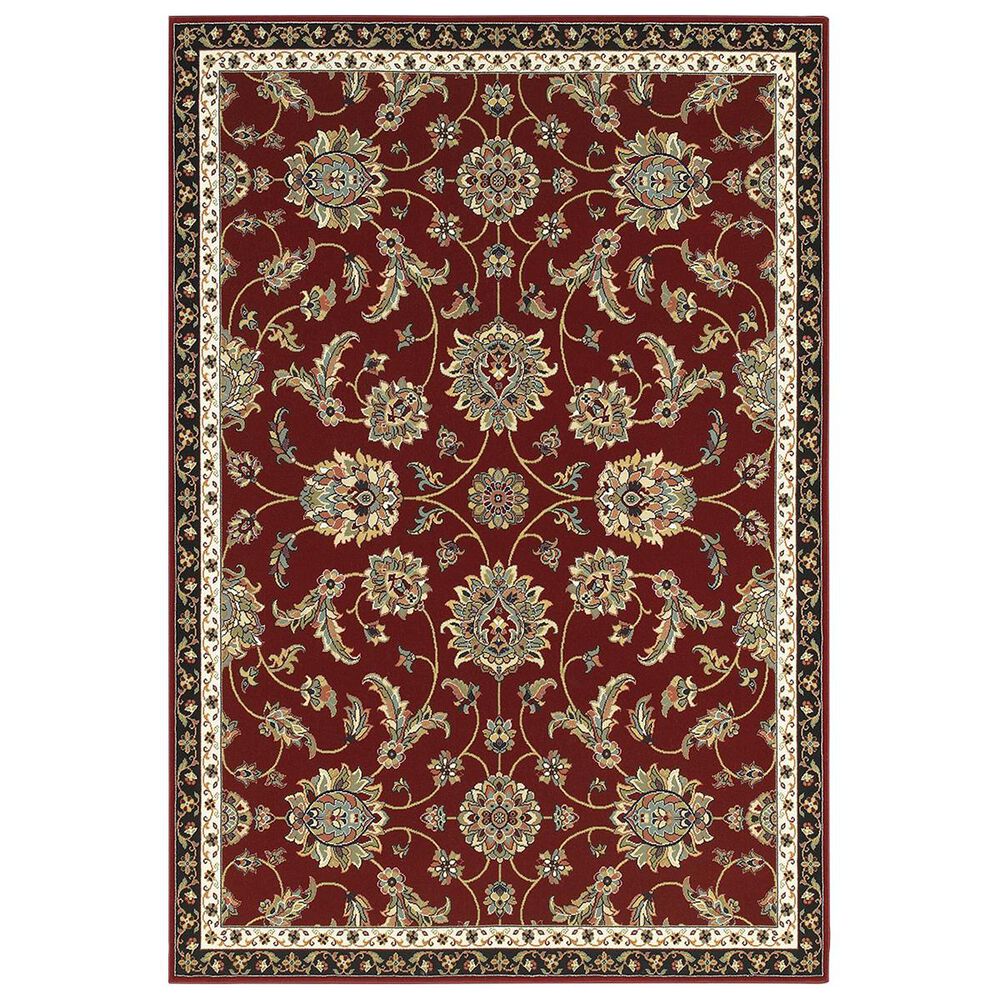 Oriental Weavers Kashan 370RI 5"3" x 7"6" Red Area Rug, , large