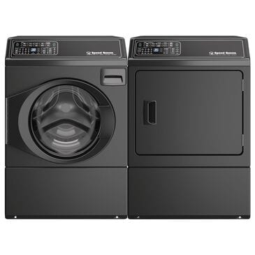 Speed Queen 3.5 Cu. Ft. Front Load Left Hinge Washer and 7 Cu. Ft. Gas Dryer Laundry Pair in Matte Black, , large