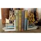 Maple and Jade Coastal Sail Boat Bookends in White Washed, Gold and Blue (Set of 2), , large