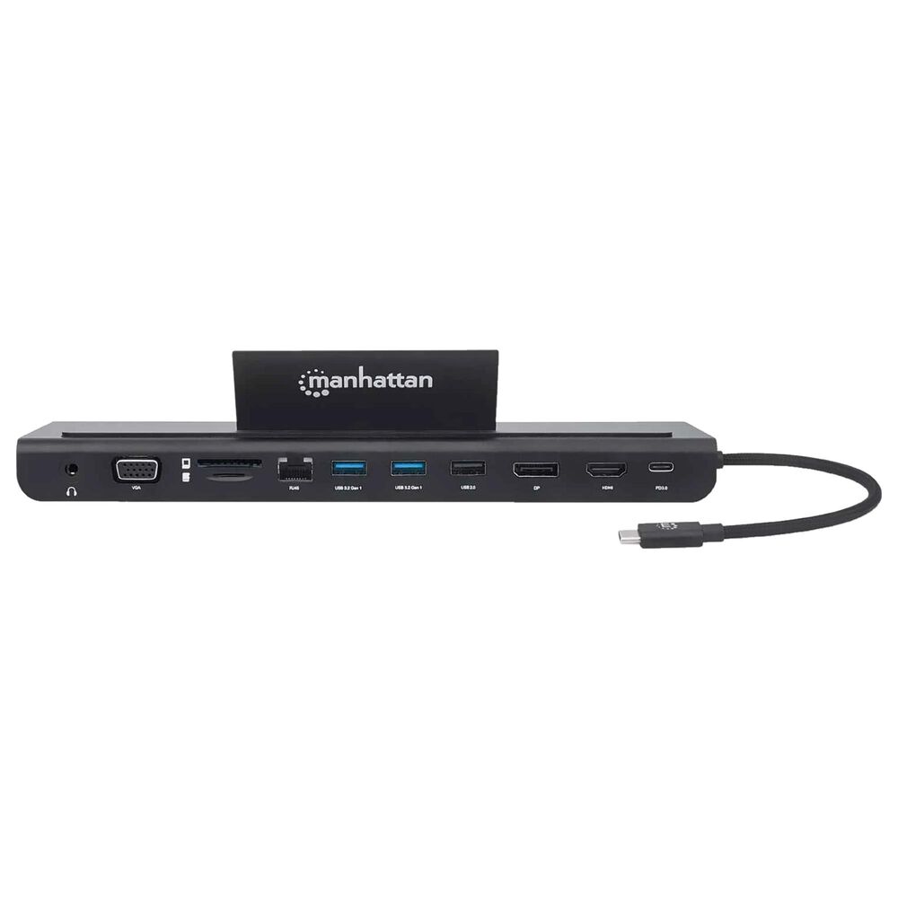 Manhattan USB-C 11-In-1 Triple Monitor Docking Station with MST, , large
