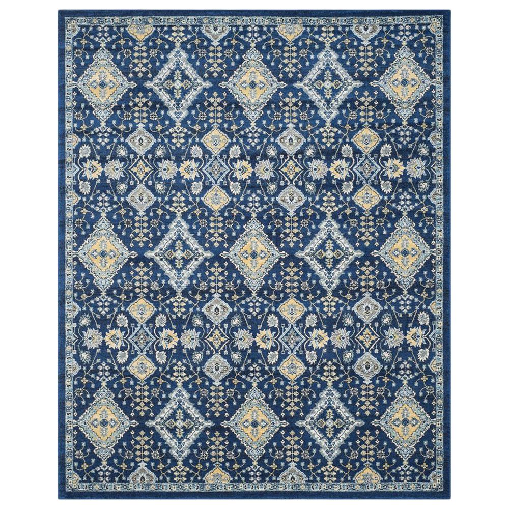 Safavieh Evoke EVK224A 10" x 14" Royal and Ivory Area Rug, , large