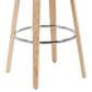 Armen Living Sonia Swivel Bar Height Stool with Black Upholstery in Oak, , large