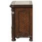 New Heritage Design Bella Note 3-Drawer Nightstand in Mahogany Brown, , large