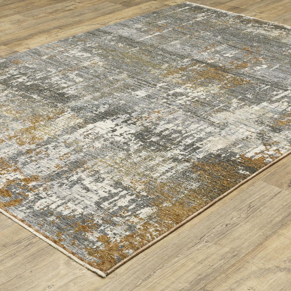 Oriental Weavers Hayden 9&#39;10&quot; x 12&#39;10&quot; Grey and Gold Area Rug, , large