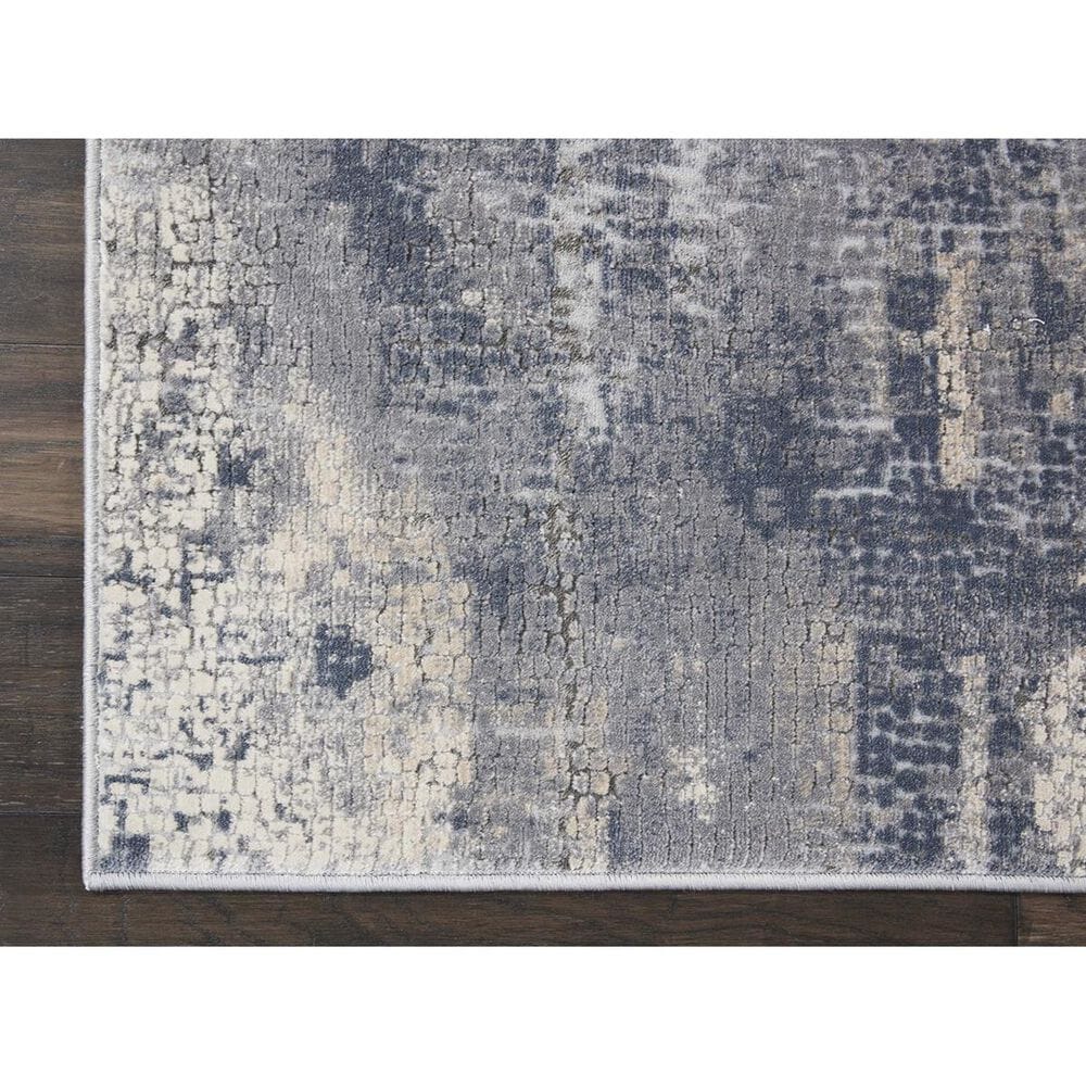 Nourison Rustic Textures RUS06 2&#39;2&quot; x 7&#39;6&quot; Grey and Beige Scatter Rug, , large