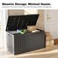Hearth and Haven 230-Gallon Outdoor Plastic Deck Box in Black, , large