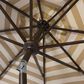 Safavieh Athens 9 ft. Auto Tilt Crank Umbrella in Beige and White, , large