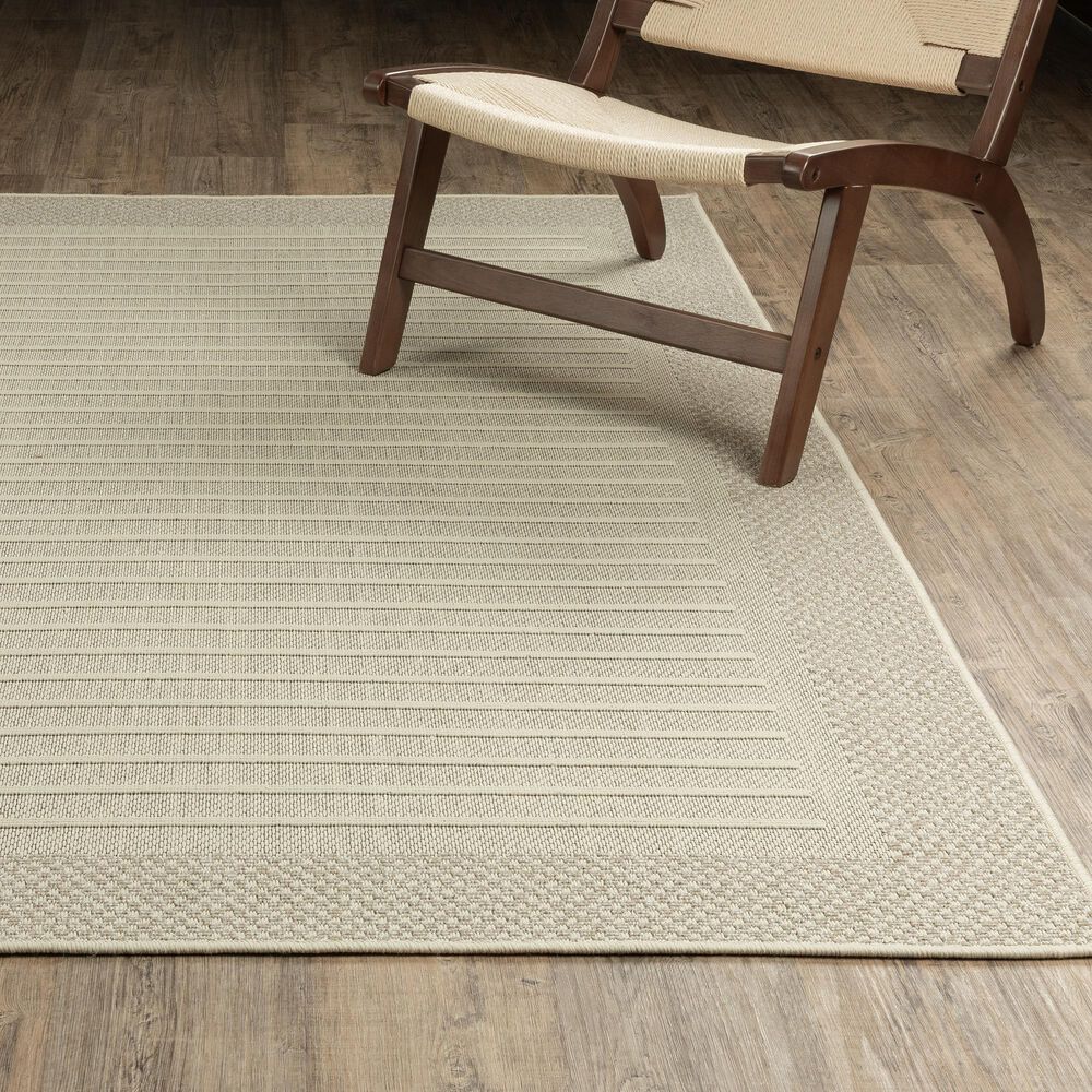 ROW by Oriental Weavers Zarina ZAR04 Beige and Ivory 1'10" x 7'6" Indoor/Outdoor Runner, , large