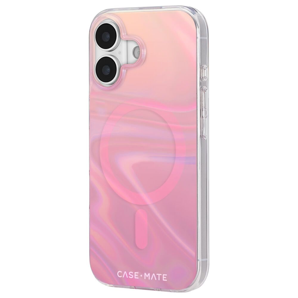 Case-Mate Peach Bubble MagSafe Case for iPhone 17 in Peach Iridescent, , large