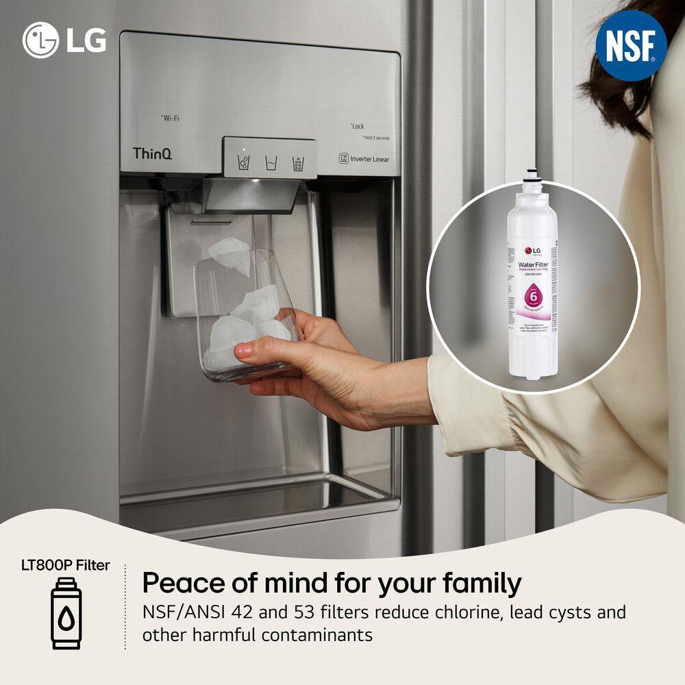 LG LT800P Replacement Refrigerator Water Filter in White, , large