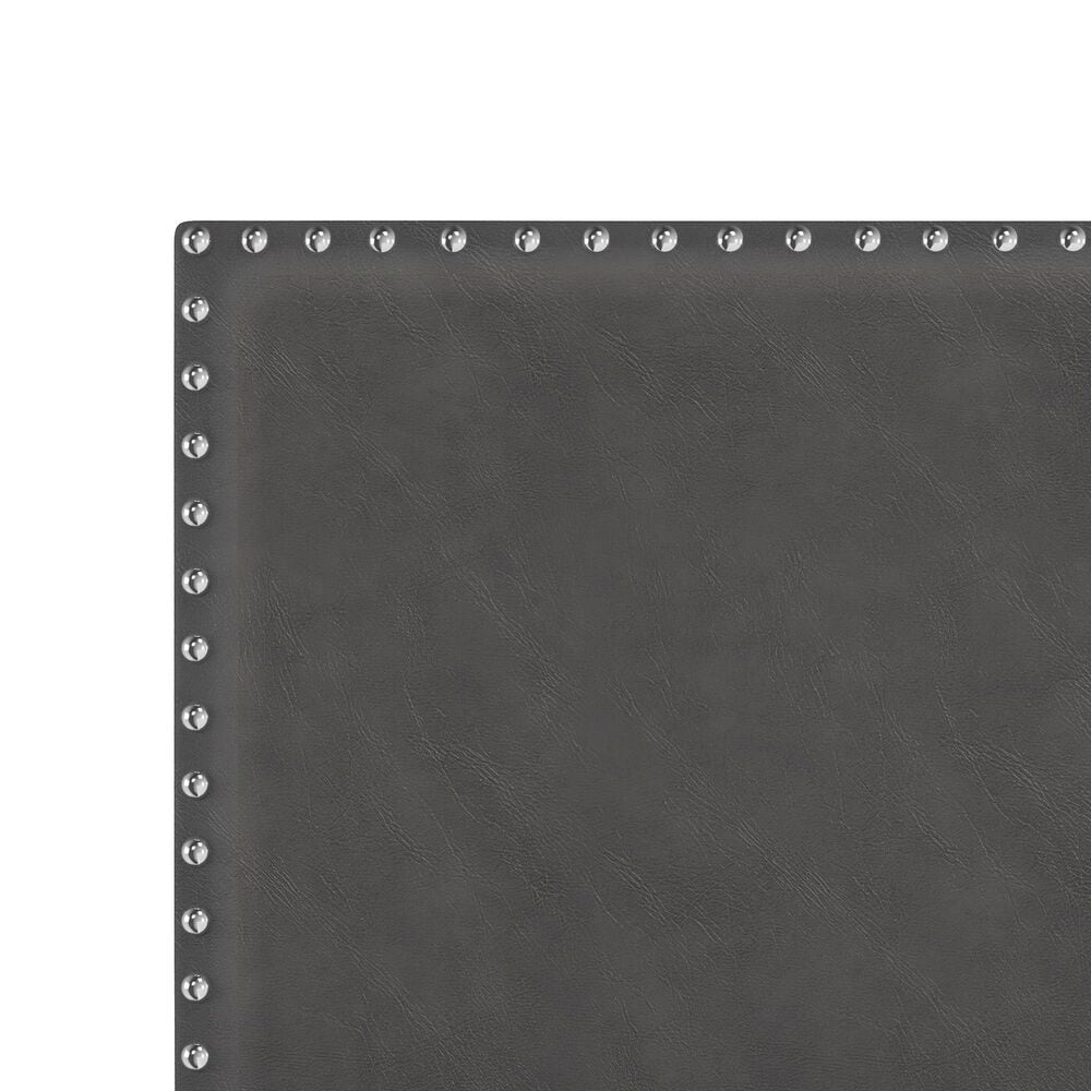 Richlands Furniture Willow Queen Upholstered Panel Bed in Gray Fog and Espresso, , large