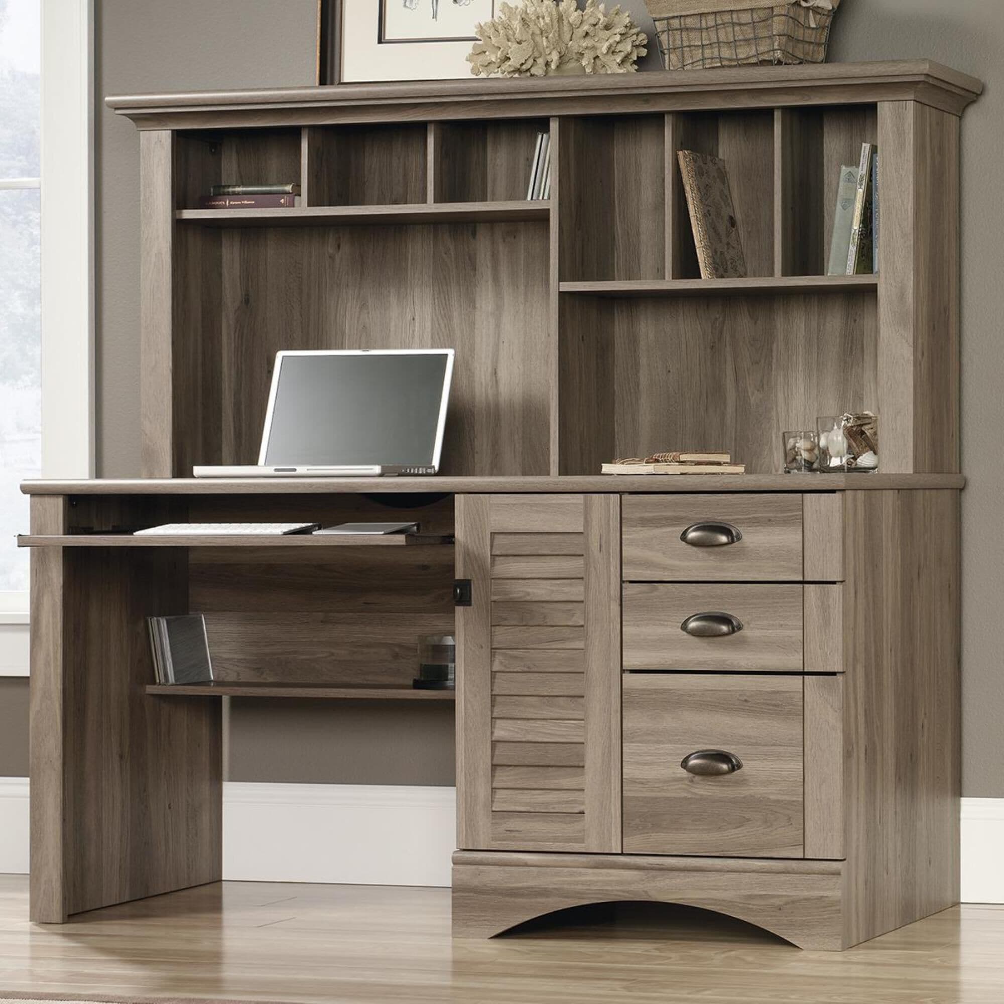 Sauder corner computer desk with hutch sale