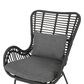 Hearth and Haven Tapscott Patio Club Chair with Dark Gray Cushion in Grey (Set of 2), , large