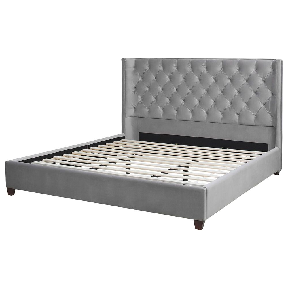 Jennifer Taylor Home Manhattan King Platform Bed in Opal Grey, , large