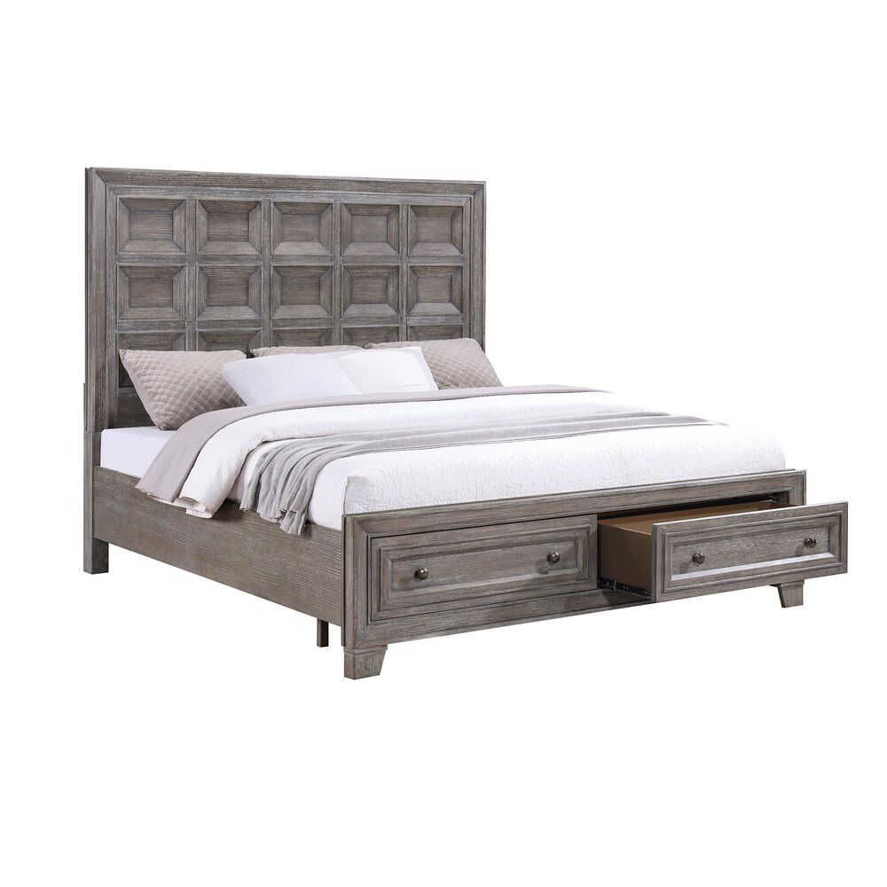 Davis International Traditional King Panel Bed in Gray, , large