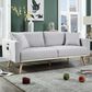 HOMLUX 75" Stationary Sofa with USB Ports in Light Gray, , large