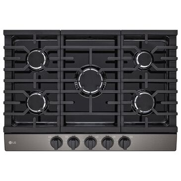 LG 30" Gas Cooktop with 5 Sealed Burners In Black Stainless Steel, , large