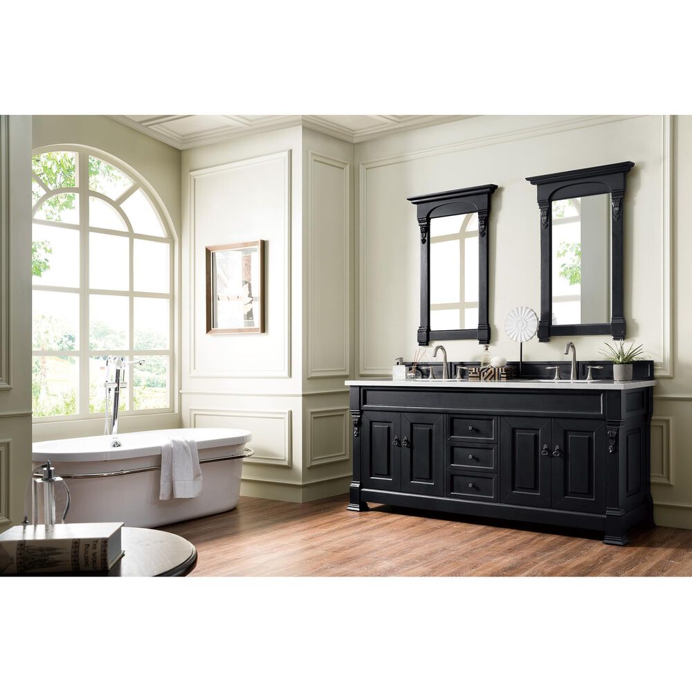 James Martin Vanities Brookfield 72&quot; Double Vanity Cabinet in Antique Black, , large
