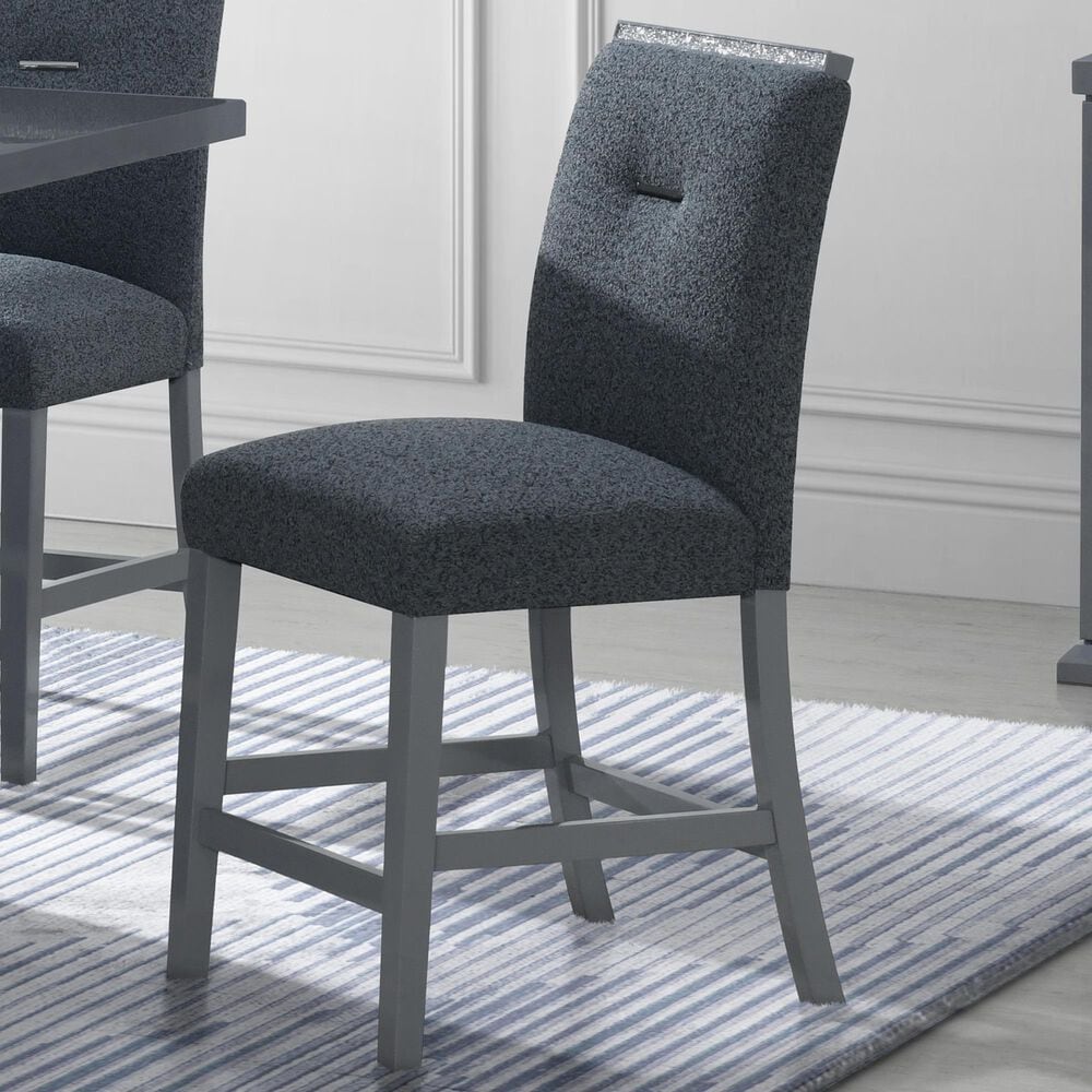 Global Furniture USA Monaco Side Chair in Dark Grey and Silver, , large