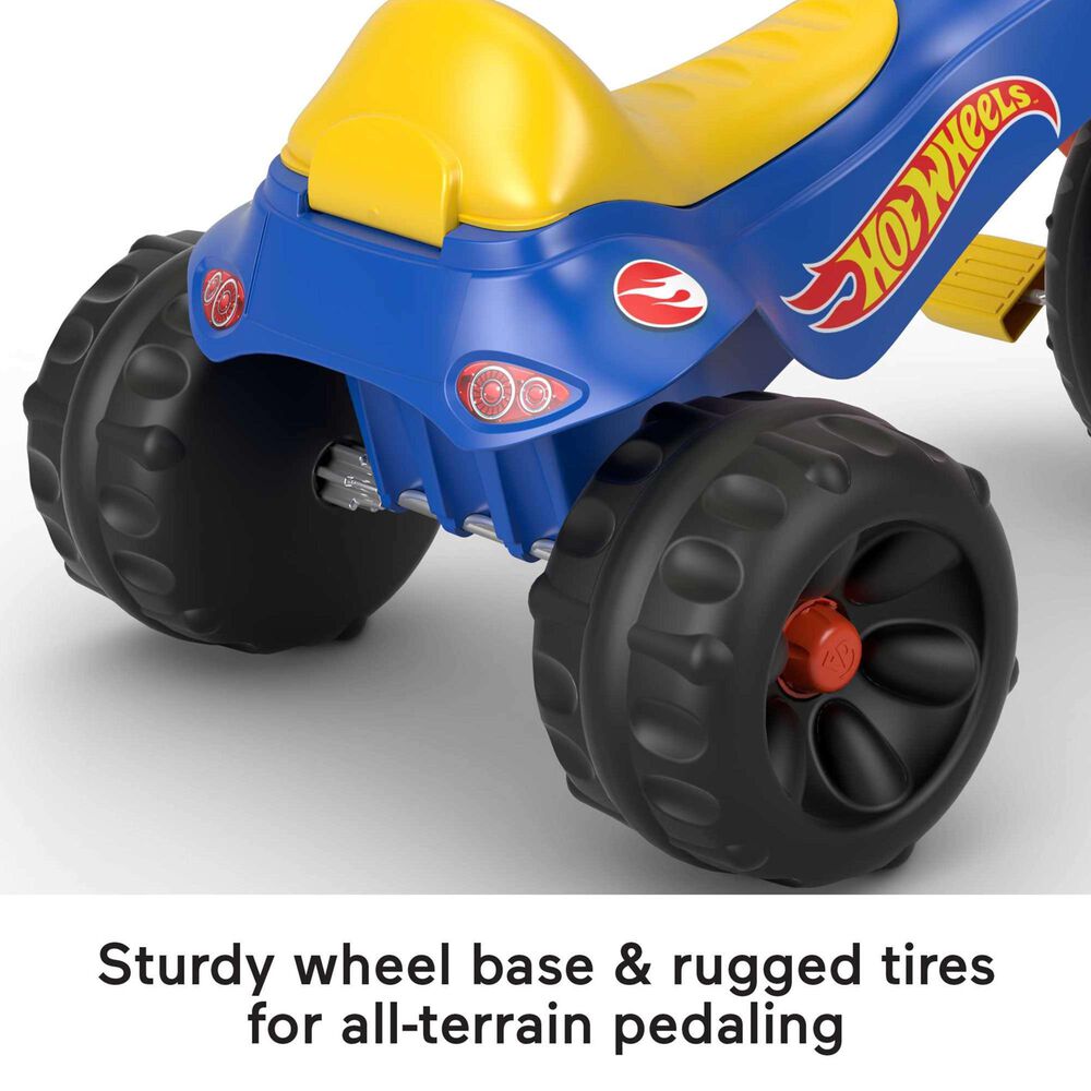 Fisher Price Hot Wheels Tough Trike Toddler Tricycle with Handlebar Grips, , large