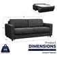 Primo International Giotto Sleeper Sofa in Nashville Anthracite, , large