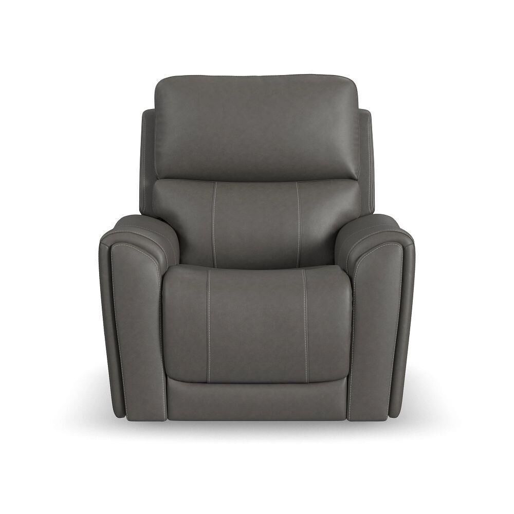 Flexsteel Power Recliner with Power Headrest and Lumbar in Gray, , large