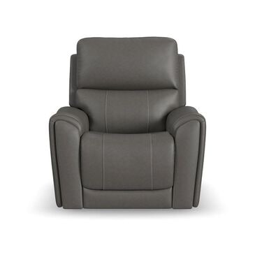 Flexsteel Power Recliner with Power Headrest and Lumbar in Gray, , large