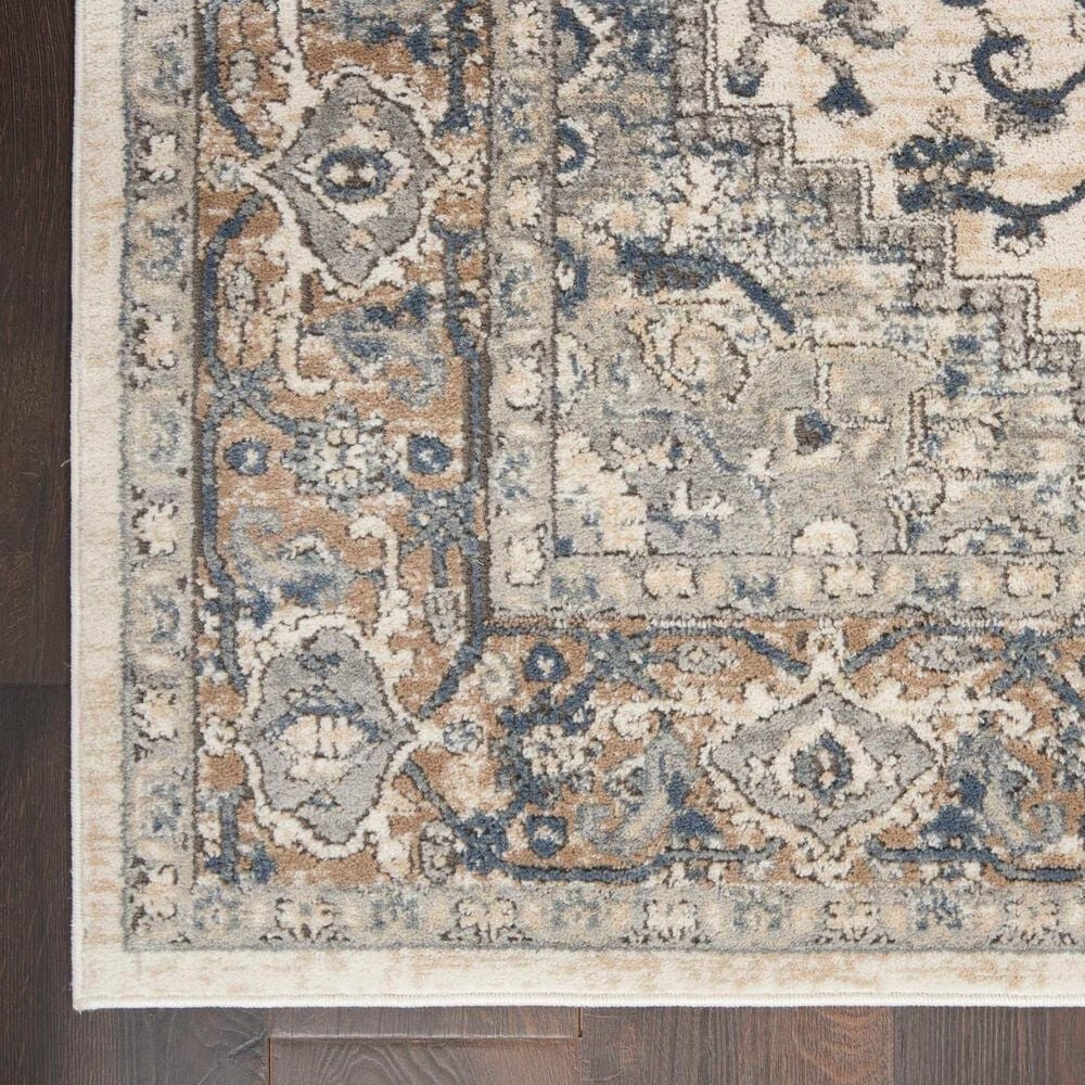 Nourison Quarry 3&#39; x 5&#39; Ivory and Grey Area Rug, , large