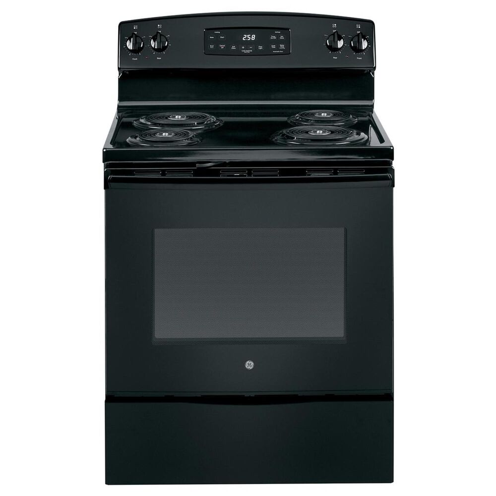 GE Appliances 30" Freestanding Self-Clean Electric Range in Black, , large