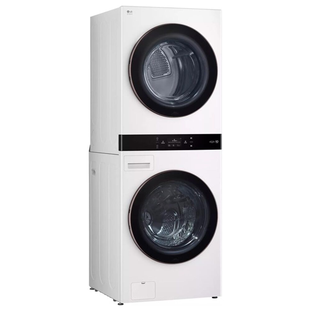 LG Studio 5 Cu. Ft. Washer and 7.4 Cu. Ft. Electric Dryer WashTower in Essence White, , large