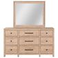 Belle Furnishings Proximity Place 9-Drawer Dresser and Mirror in Barley Buff, , large