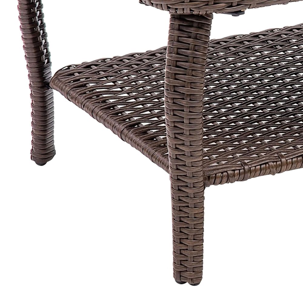 Sunwell Garden 4-Piece Patio Chat Set with Coffee Table in Navy, , large