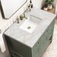 James Martin Vanities Breckenridge 36" Single Bathroom Vanity in Smokey Celadon with 3 cm Victorian Silver Quartz Top and Rectangular Sink, , large