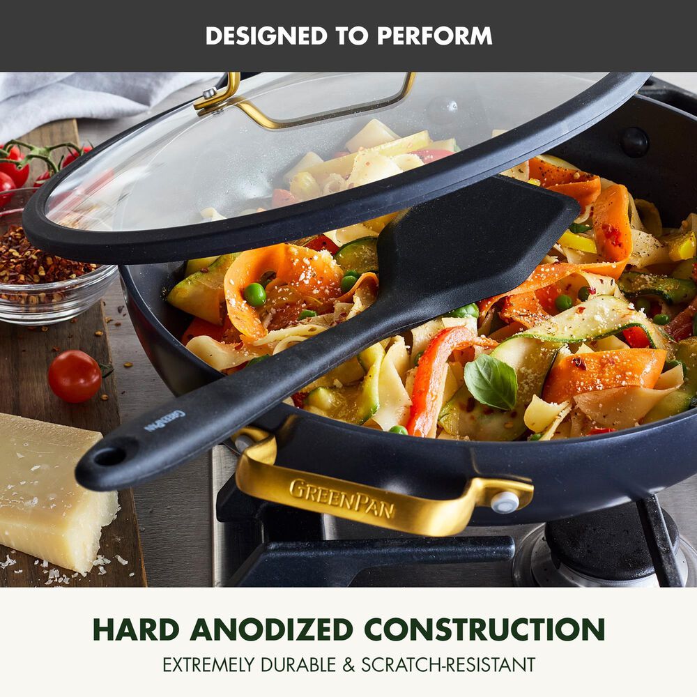 Green Pan Reserve Pro 11" Ceramic Nonstick Everyday Pan with Lid in Black, , large