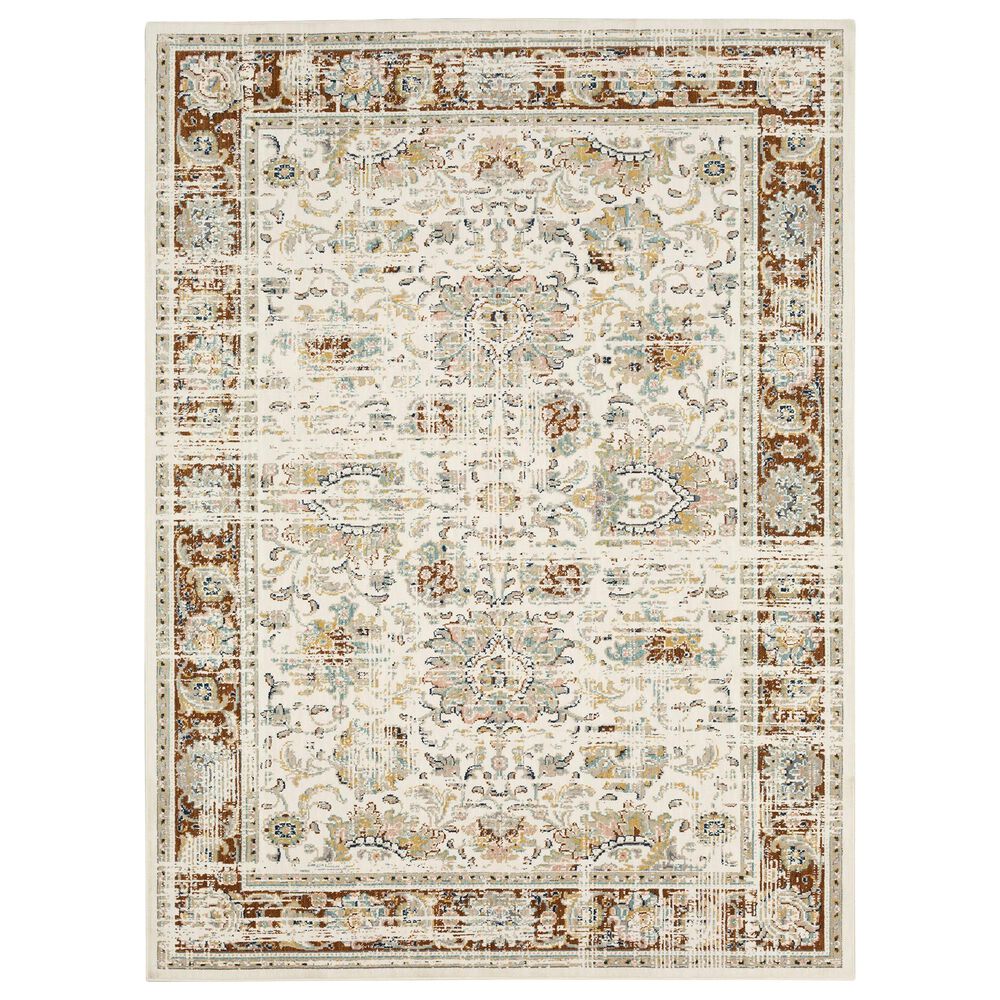 Karastan Zephyr Mistral 92119-20058 8" x 10" Rust Area Rug, , large