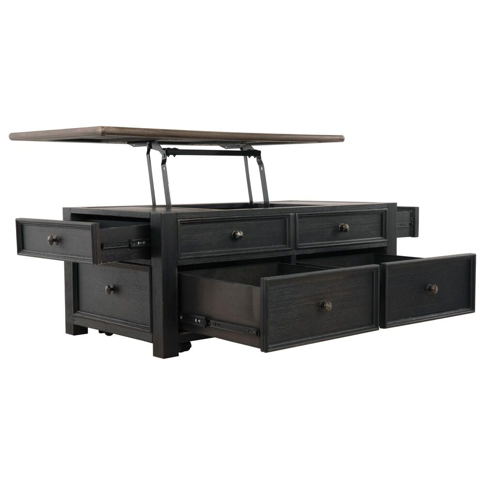 Ashley Tyler Creek Lift Top Coffee Table in Grayish Brown/Black, , large