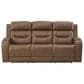 Ashley Knightington Power Reclining Sofa with Audio Seating in Caramel, , large