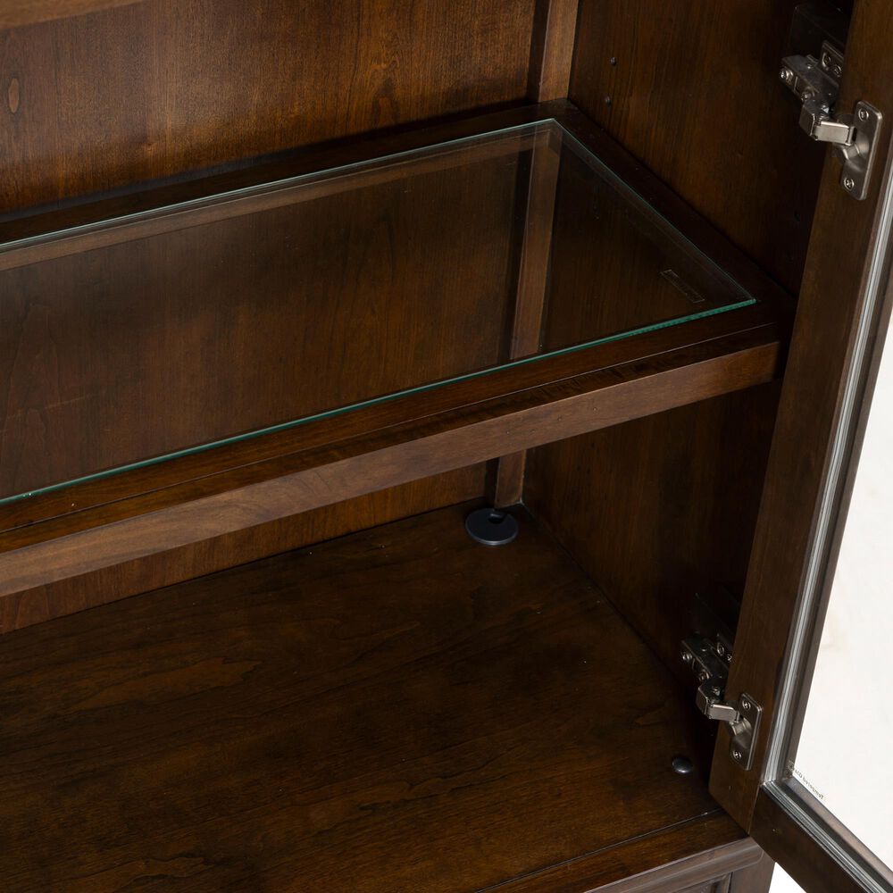 Riva Ridge Arlington Display Cabinet in Classic Brown, , large