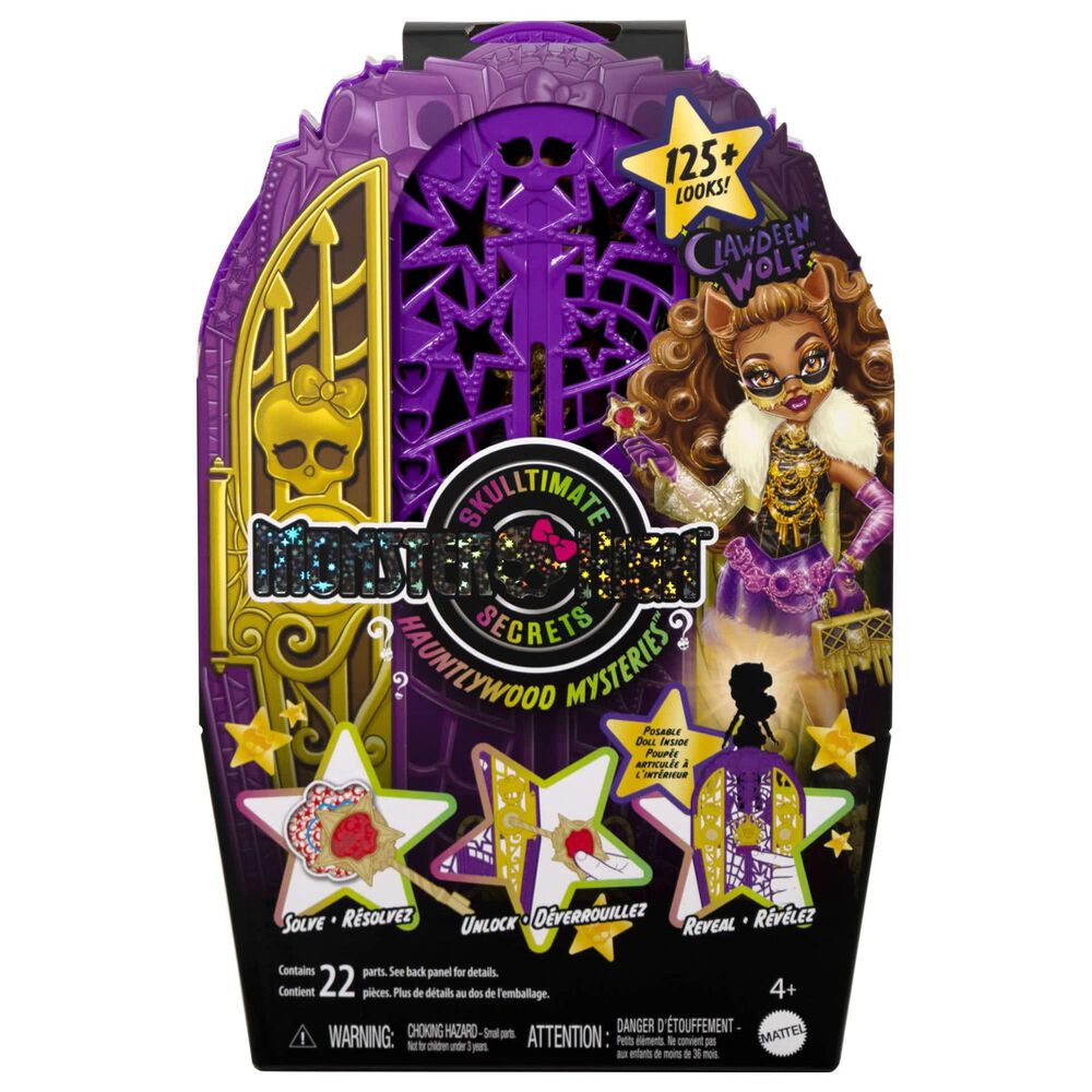 Monster High Hauntlywood Mysteries Clawdeen Wolf Doll with Reveal Closet in Multicolor, , large