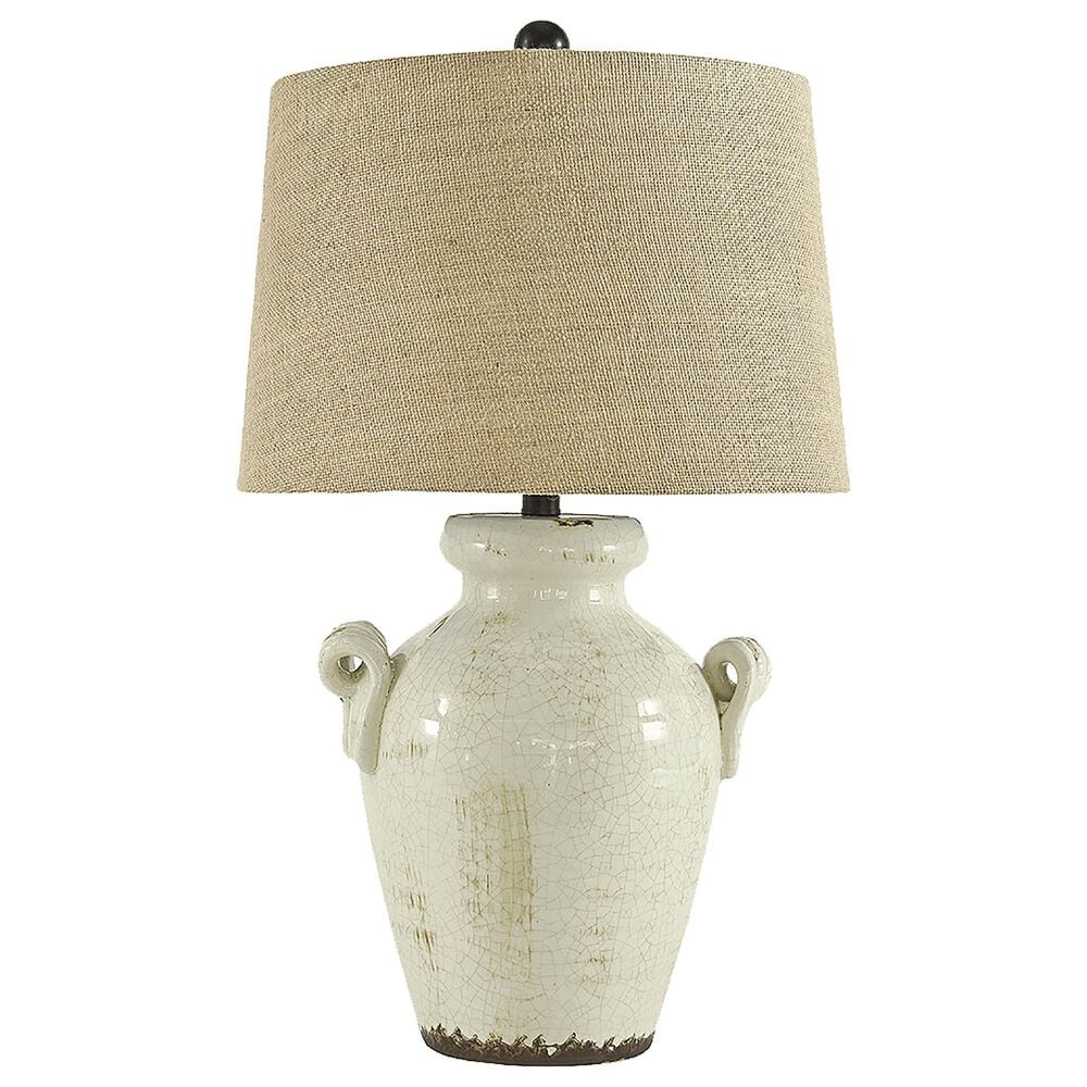 Ashley Emelda Table Lamp in Cream, , large