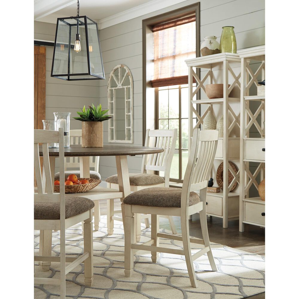 Signature Design by Ashley Bolanburg Round Drop Leaf Counter Table in Two-tone, , large