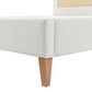 Hearth and Haven Haley Queen Platform Bed with Antique White Upholstery in Natural, , large