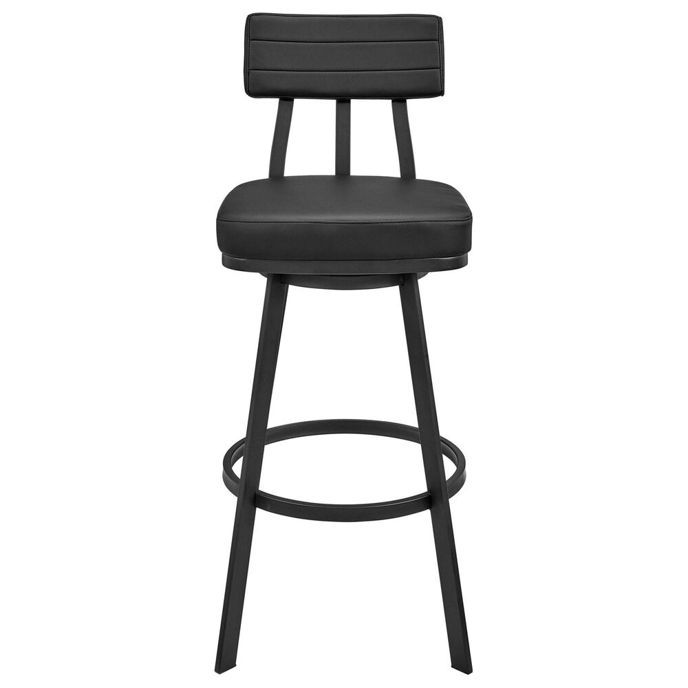 Blue River Benjamin 30&quot; Swivel Bar Stool in Black, , large