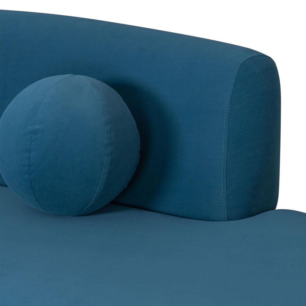 Blue River Oakland Stationary 3-Seater Sofa in Blue Velvet, , large