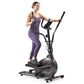Sunny Health & Fitness Ultra Silent Smart Elliptical Exerciser in Black and Dark Gray, , large