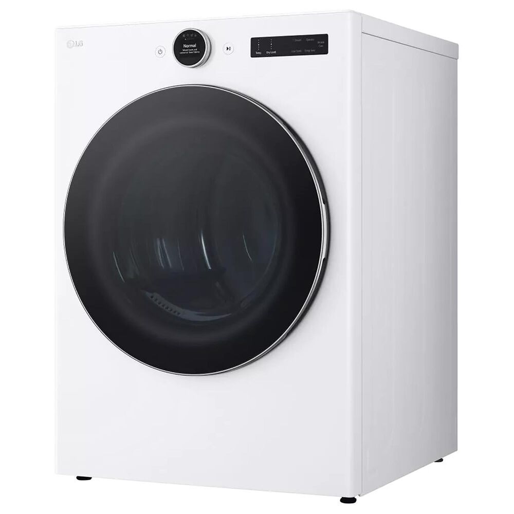 LG 7.4 Cu. Ft. Smart Front Load Gas Dryer with Sensor Dry and Steam in White, , large