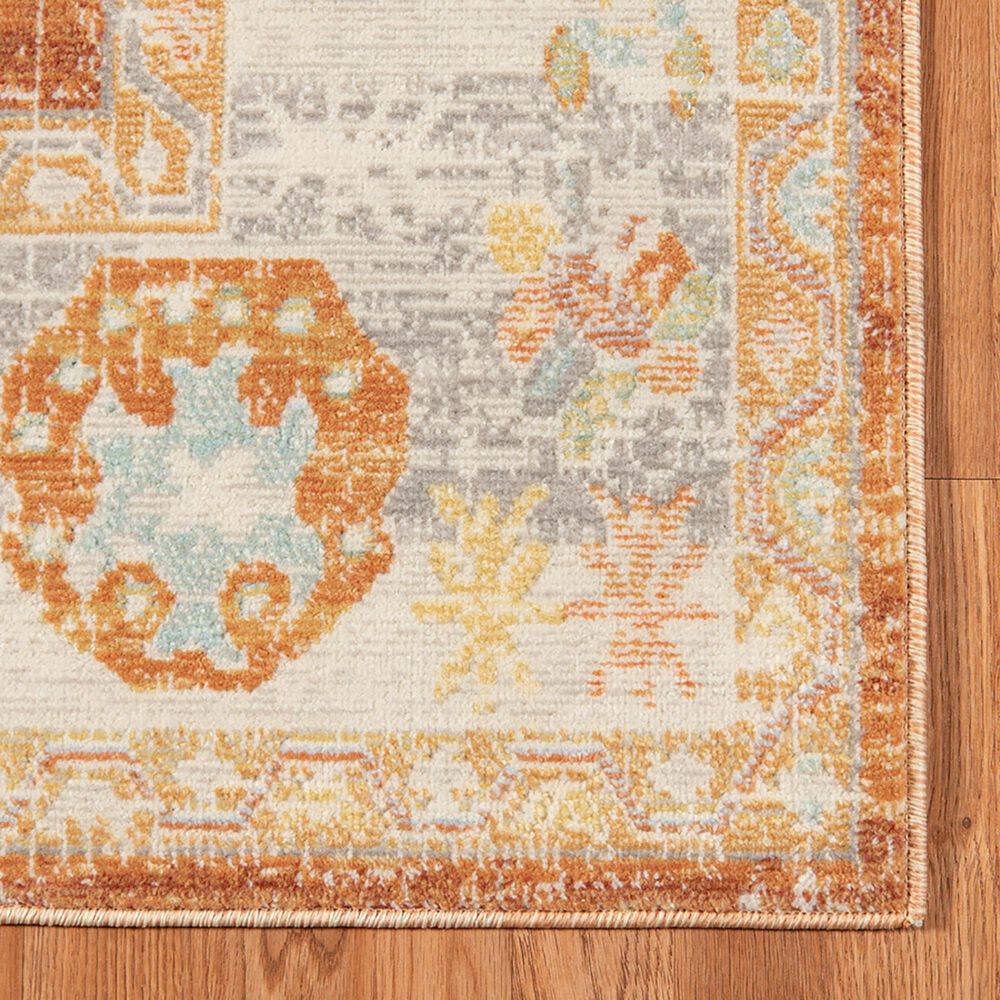 Amer Rugs Bohemian 8&#39;9&quot; x 11&#39;9&quot; Orange Beige Area Performance Rug, , large