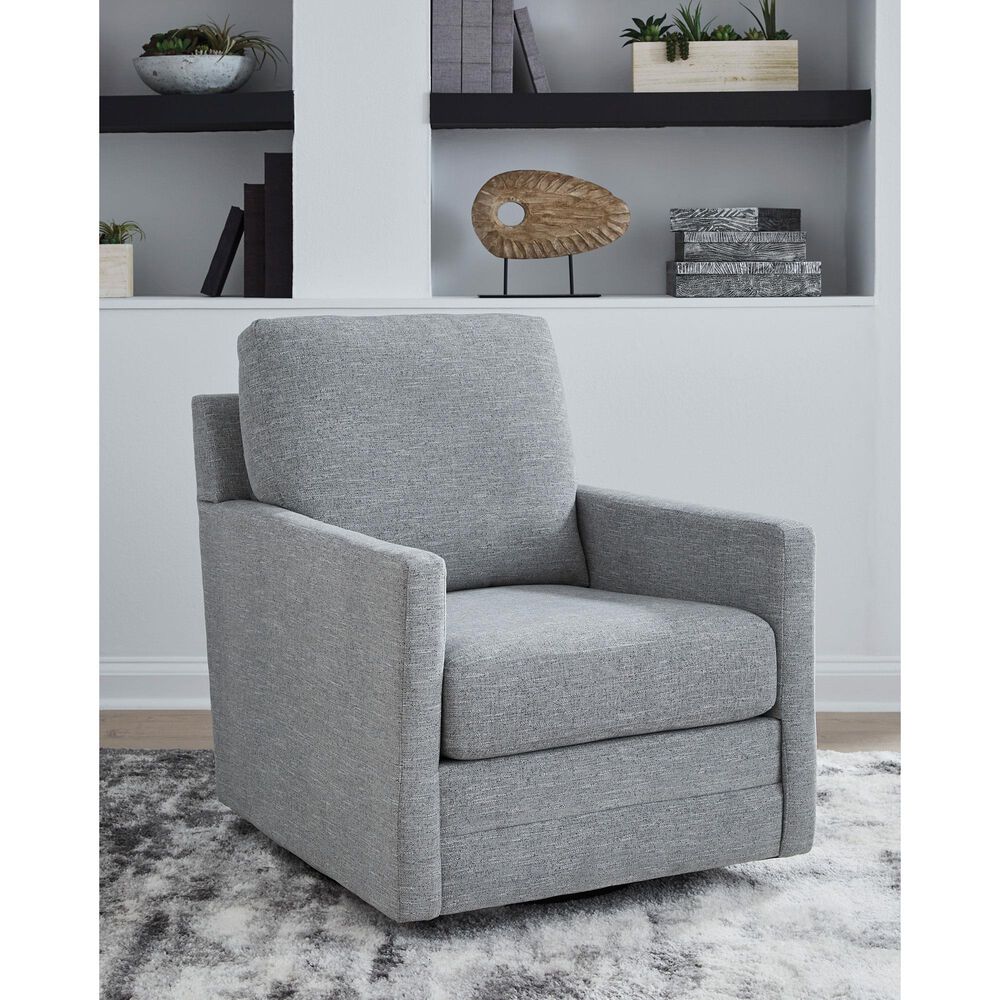 Ashley Freybourne Swivel Accent Chair in Pewter, , large