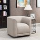 Emerald Home Furnishings Whirlaway Swivel Accent Chair in Beige, , large